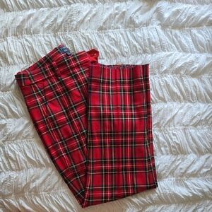 Plaid Red Womens Bottoms
